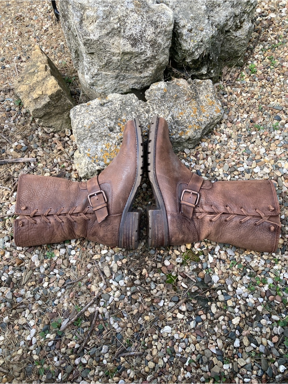 Sofft Size 7.5 Belmont brown leather mid calf moto engineer style boot - Picture 8 of 11